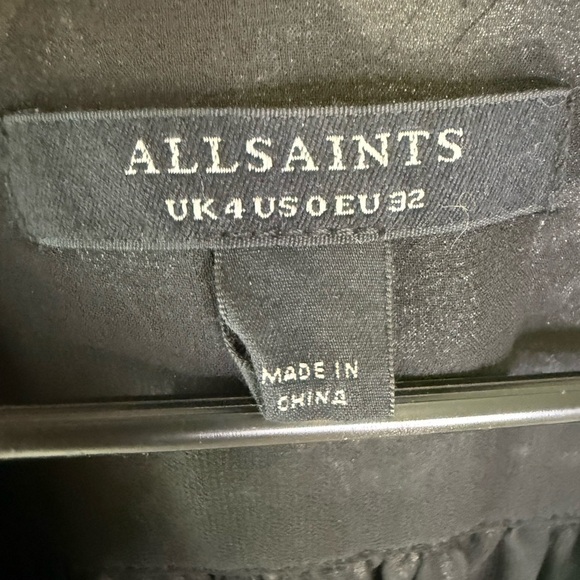 All Saints Black Floral Midi Dress - Picture 15 of 15